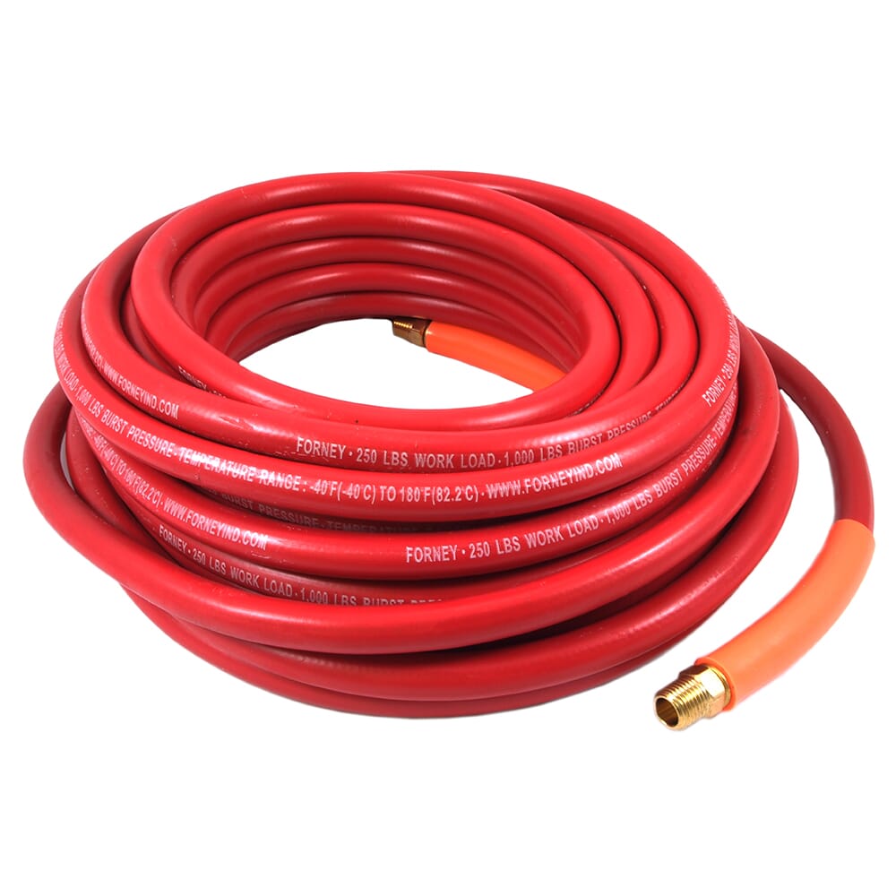 75431 Air Hose, Red Rubber, 1/4 in